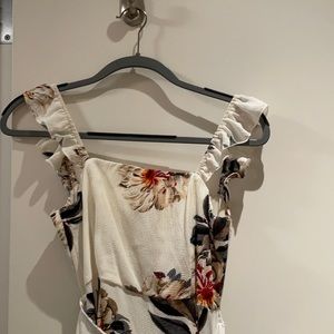 Size small floor length cream floral dress